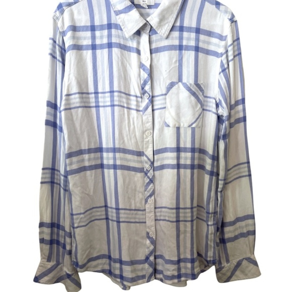 BLL‎ NEW YORK Leigh Button Down Shirt Size L sky Blue